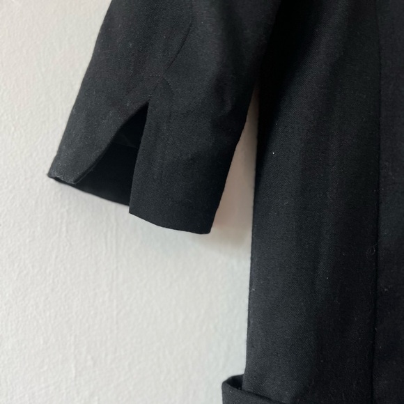 Rag and Bone sz 4 black wool dress LBD round neck POCKETS small hole - Picture 4 of 16